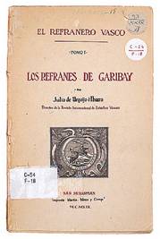 Esteban Garibay eta Zamalloaren Los Refranes de Garibay liburuaren azala, Julio de Urquijo e Ibarrak egindako argitalpen batean (KOLDO MITXELENA Kulturunea).<br><br>